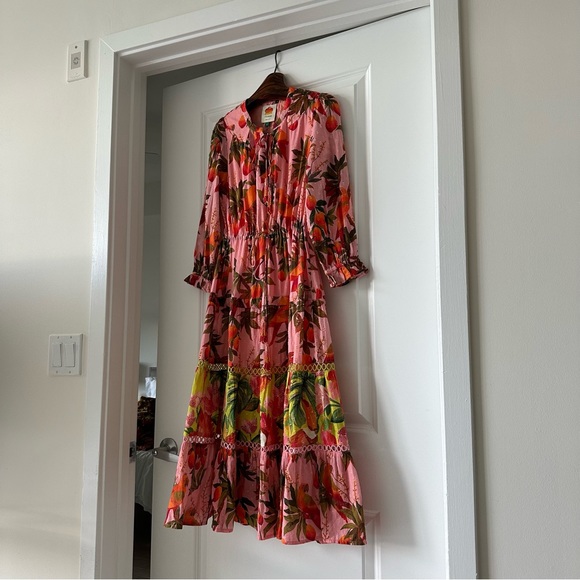 Farm Rio Mixed Mango Trees Midi Dress - Picture 7 of 13